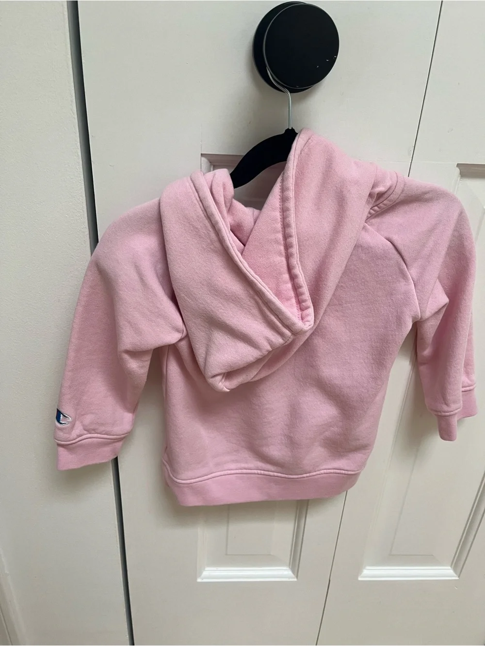 GIRLS MICHIGAN WOLVERINES PINK CHAMPION TEAM LOGO LONG SLEEVE FULL ZIP JACKET